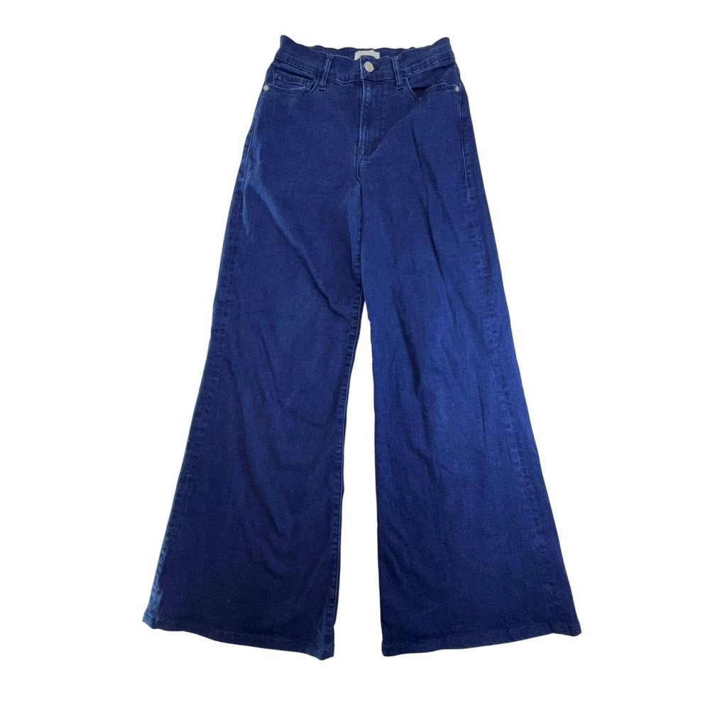 FRAME‎ Le Palazzo Jeans Women 28 Blue High Rise Wide Leg Flare LPP738